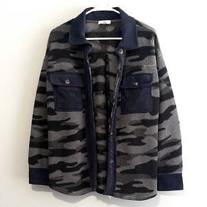 ODDY Camo Fleece Shacket